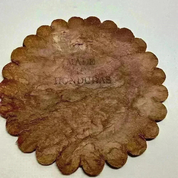 4.5” Leather Coaster Made in Honduras - Picture 2 of 2